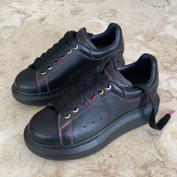 NEW! ALEXANDER McQUEEN Kids Oversized Leather Sneakers US10.5 EU28.5 UK9.5 - Picture 4 of 16